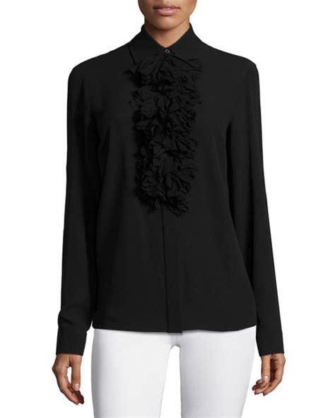 michael michael kors mourissey ruffle blouse mens|Michael michael kors v neck ruffle top + FREE SHIPPING.